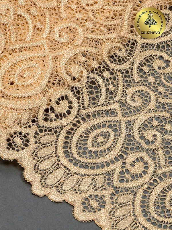 Кружево бельевое эластичное 180 мм / 3 метра, TBY.L1351, цв.126 бежевый