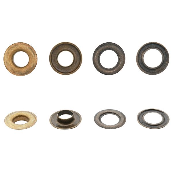 Люверсы металл ⌀12.0 мм (внутр.), h6.68 мм (внутр.), №26, сталь, New Star, антик, уп≈1000 шт