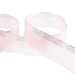 Лента капроновая (органза) 38.0 мм / 25 метров, 050 бл. розовый/серебро, Blitz ORT-38