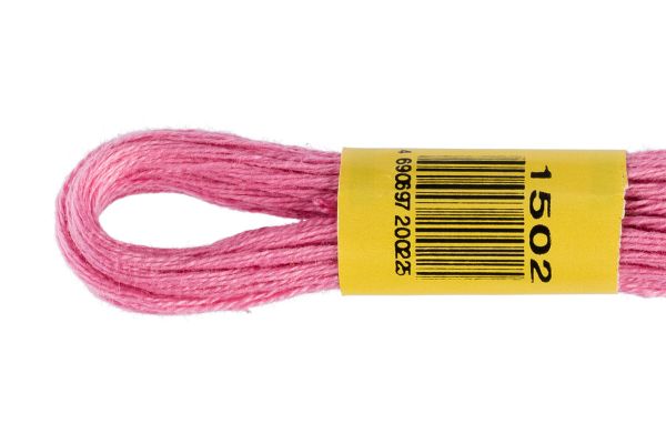 Мулине ПНК им.Кирова цв.1502 розовый, Россия, 24 мотка по 8 метров