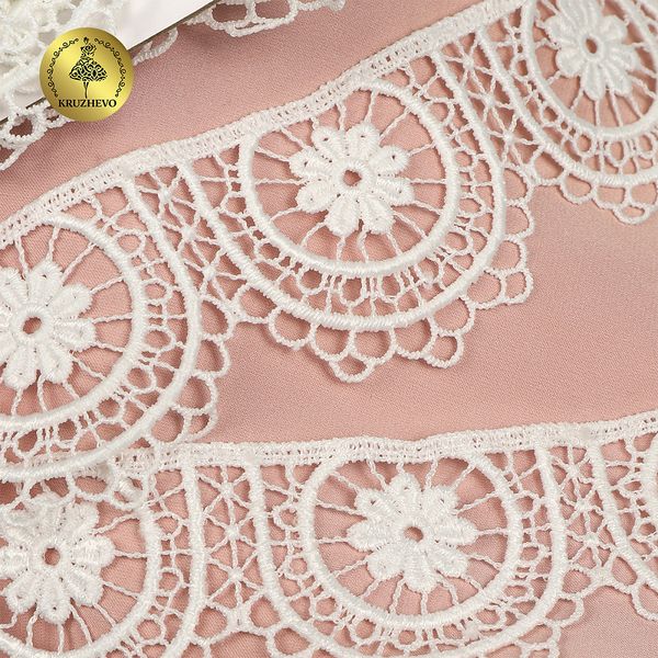 Кружево гипюр (плетёное) 45 мм, 0797 цв.01 белый уп.13,7м, Kruzhevo
