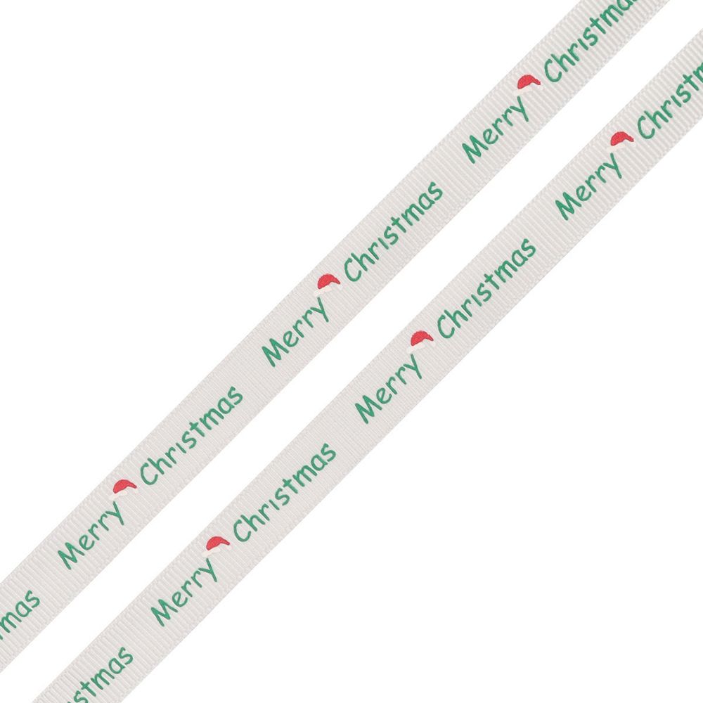 Лента репсовая (в рубчик) 10.0 мм, 3м, Merry Christmas