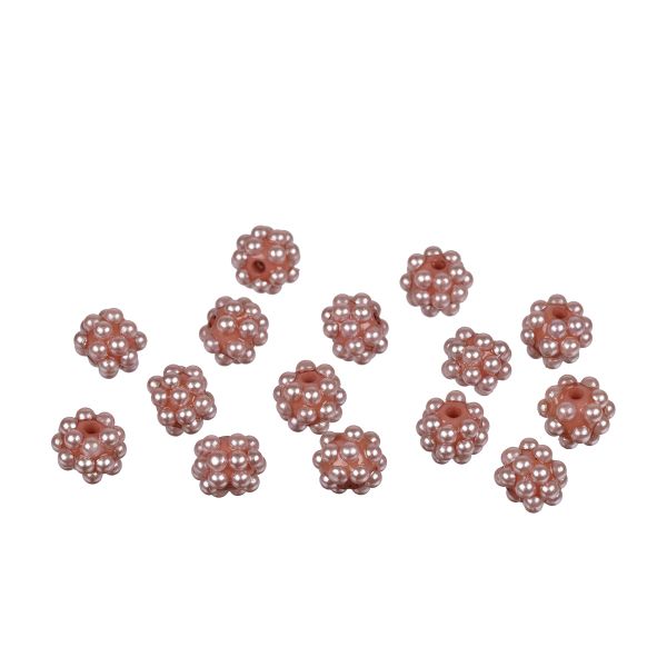 Бусины пластик ⌀10 мм, 15 шт, /РП/, №07 гр.розовый, Zlatka BWS-10