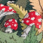 Набор для вышивания нитками Panna Золотая серия PD-7446, Подушка. Избушка Бабы Яги (лимитированная коллекция), 40х40 см