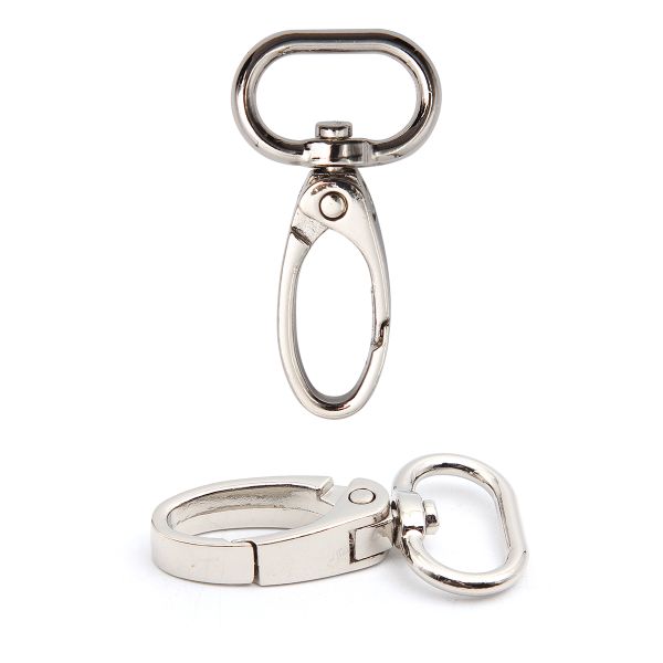 Карабин металл 20.0 мм (47х25 мм), никель, ГУ12849, 4 шт