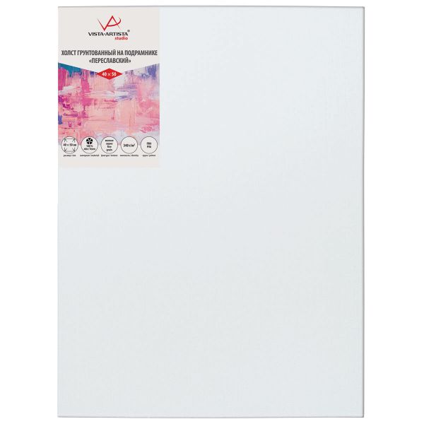 Холст грунтованный на подрамнике 40х50 см, 340 г/м², 2 шт, Vista-Artista PLFG-4050