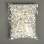 Бусины пластик набор круглые перламутр ассорти