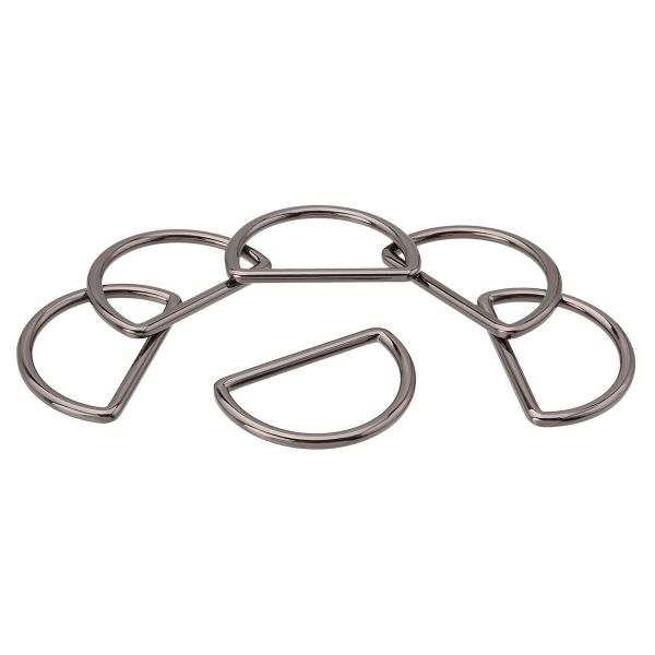 Полукольцо литое металл 32мм (39х26мм), черный никель (олово), MB2328, 6 шт