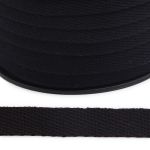 Шнур плоский плетеный х/б ⌀15.0 мм / 50 метров, черный