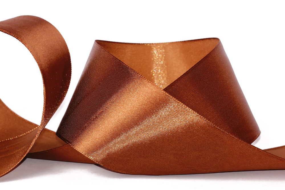 Лента атласная 1-сторонняя 50.0 мм / 33±2 метра, 122 св.коричневый, Gamma