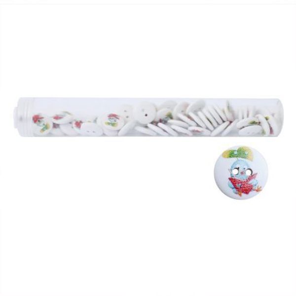 Пуговицы деревянные Мультяшные персонажи 18мм 50 шт, Птенец