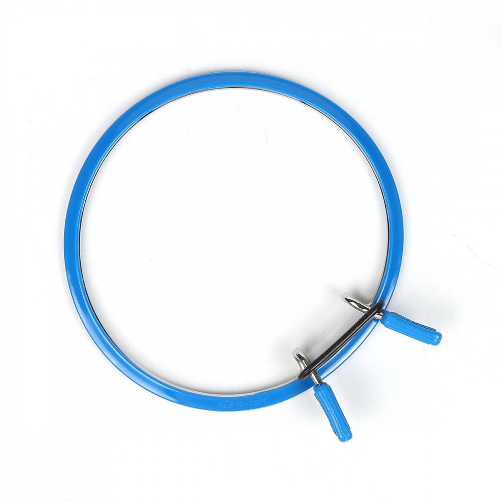 Пяльцы Nurge пружинные для вышивания и штопки, цв. синий ⌀126мм толщина 5