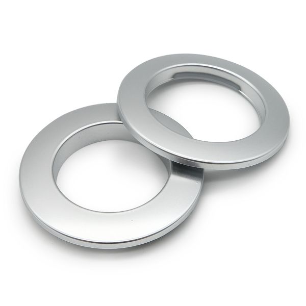 Люверсы шторные ⌀35 мм, с многоуровневым замком цвет № 39 светлое матовое серебро, 10 шт