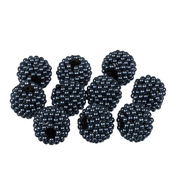 Бусины пластик ⌀18 мм, 10 шт, №20 т.серый, Zlatka BWS-18