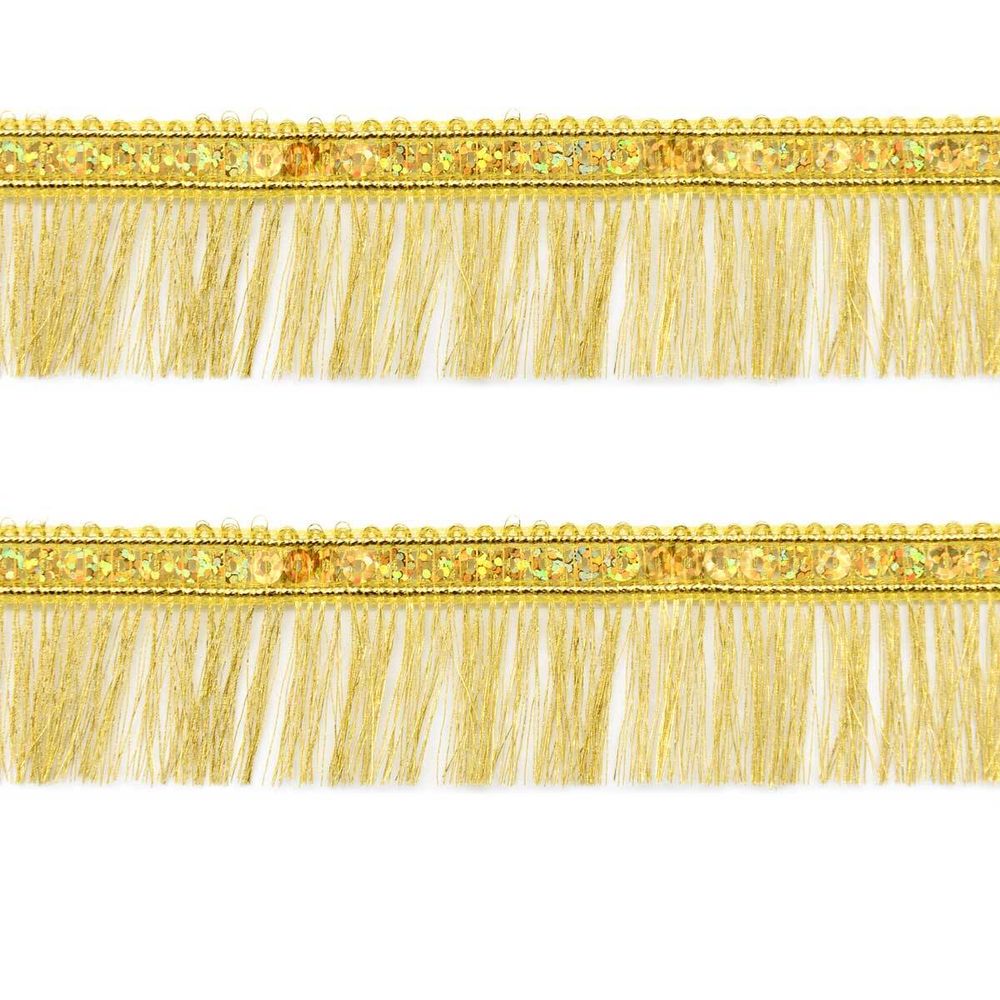 Бахрома отделочная 33.0 мм / 12 метров, металлизированная золото