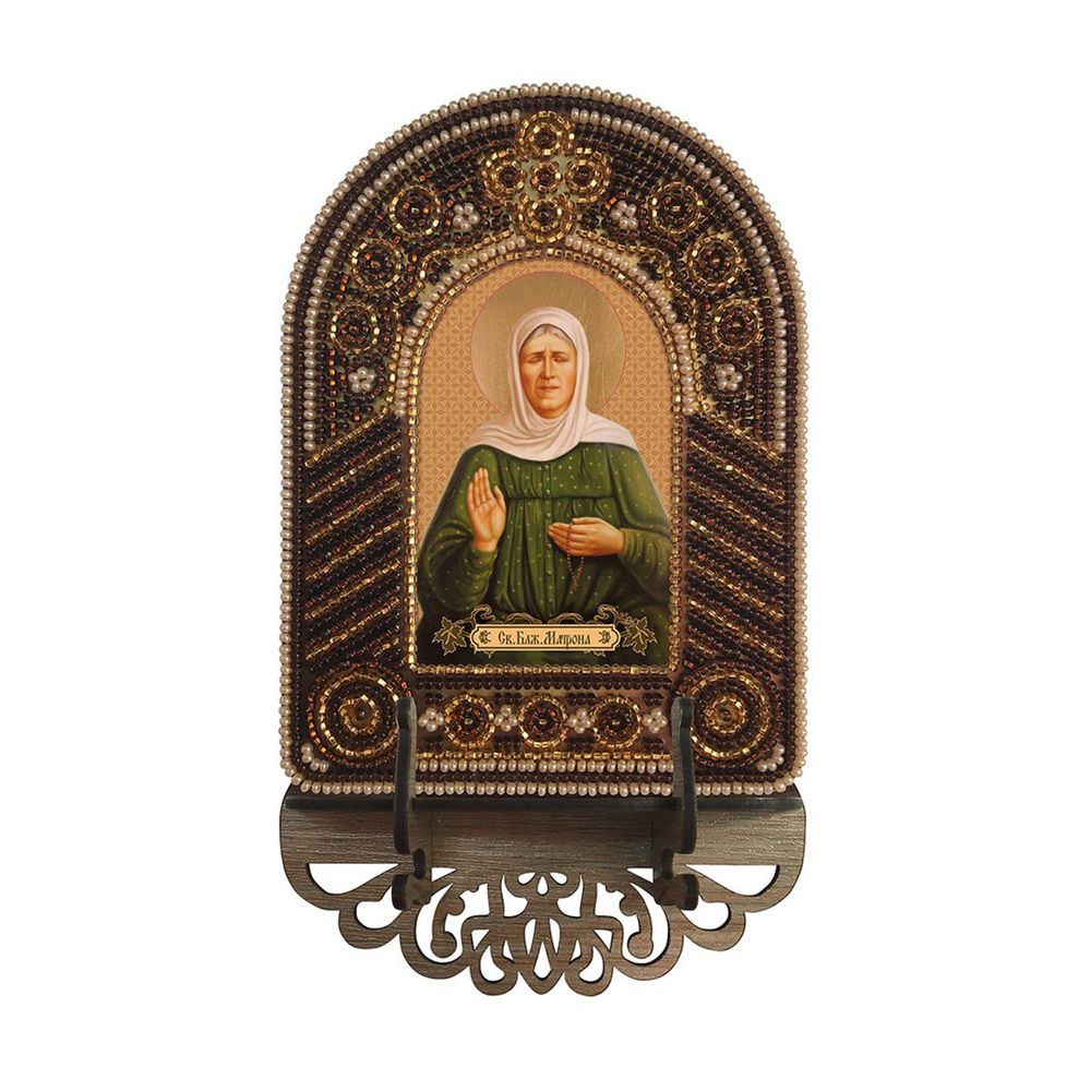 Набор для вышивания бисером Нова Слобода, Св.Блж. Матрона 10х13см