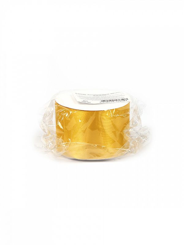 Лента атласная 1-сторонняя 50.0 мм / 22.5±1 метра, 3016 т.желтый, Magic4Hobby