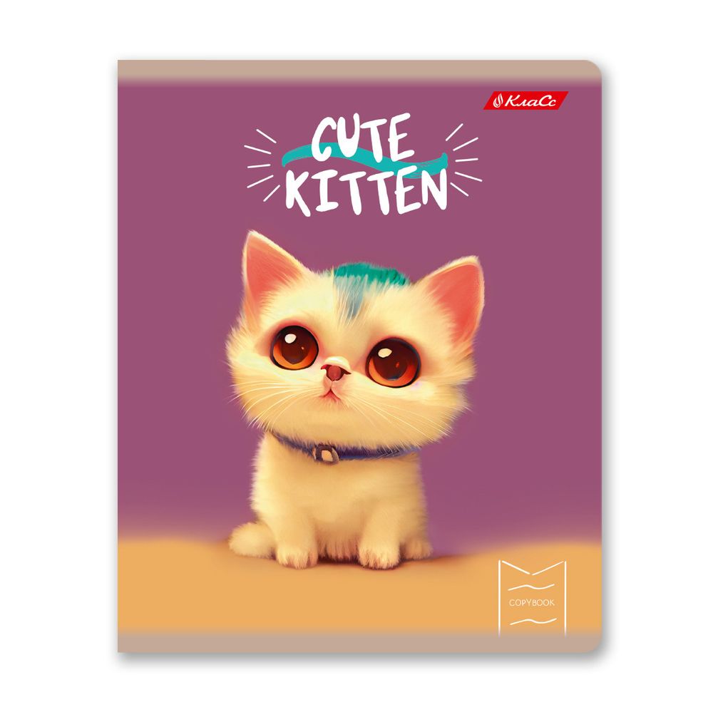 Тетрадь ученическая общая, глянцевая ламинация, A5+ 48 л. на скобе 65 г/м², белизна 100%, 10 шт, клетка в термоусадочной пленке, 000735 Мордашки, Светоч 48ТЕТк-004