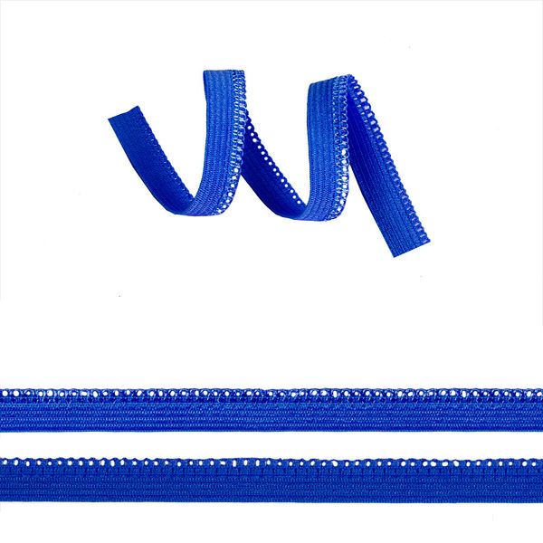 Резинка бельевая (ажурная) 10.0 мм / 100 метров, F223 синий ультрамарин