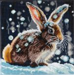 Алмазная (кристальная) мозаика Фрея ALPD-195, на подрамнике Пушистый кролик, 30х30 см