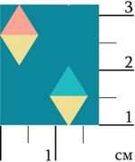 Ткань для пэчворка Peppy Грамотейка, рулон 112 см / 5 метров, ГР-11 ромбы синий, Peppy