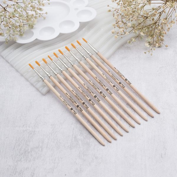 Кисть школьная, синтетика, круглая №2, 10 шт, Astra&Craft