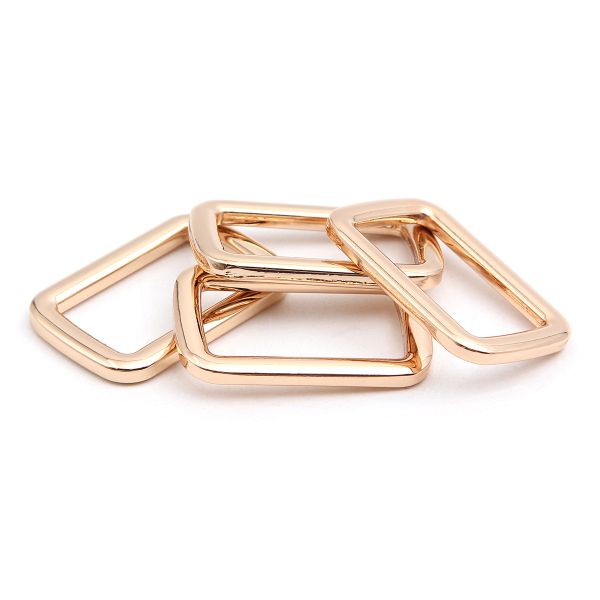 Рамка прямоугольная металл 30 мм /39х25 мм/ золото цв.02, ГУ12749, 4 шт