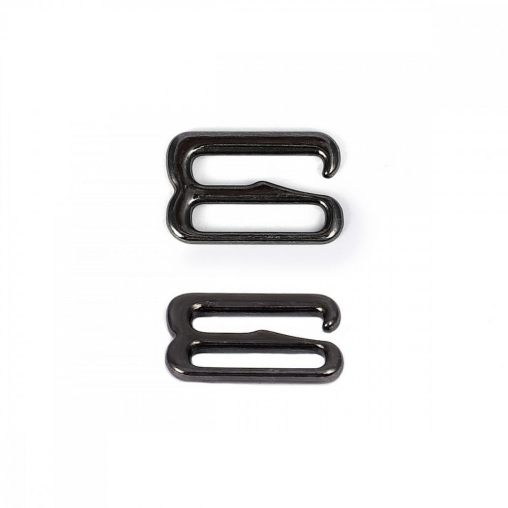 Крючки для купальника металл 10.0 мм, 910.SW цв.черный никель, уп.100 шт