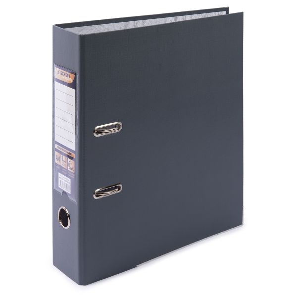 Регистратор PVC, мет.уг. 75 мм, 10 шт, Premier A4 арочный механизм, серый EC10222155, Expert Complete