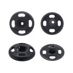 Кнопка пришивная металл 7 мм, черный, 12 шт, Pony, 76560