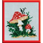 Набор для вышивания нитками РС Студия, Мухомор 12х12 см