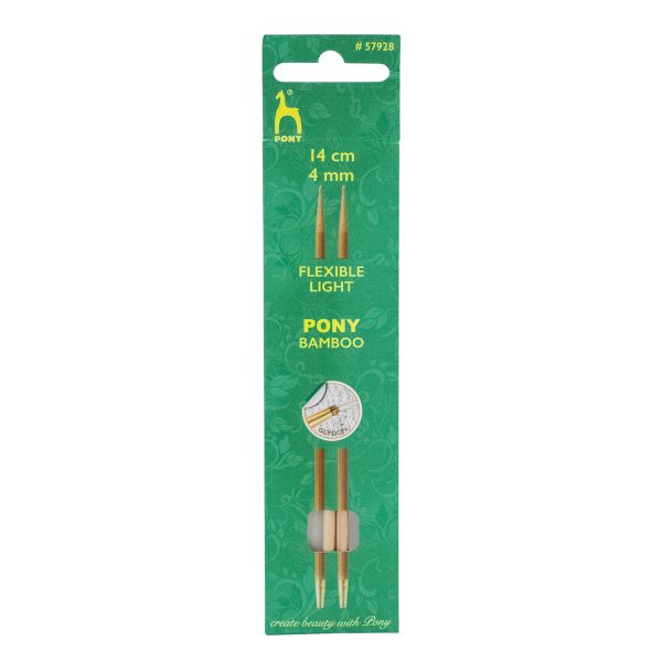 Спицы съемные Pony Bamboo ⌀4.0 мм, 14 см, бамбук, 2 шт, 57928