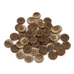 Пуговицы 4 прокола мужская костюмные 391387/4 24 (3904 св.коричневый), 50 шт