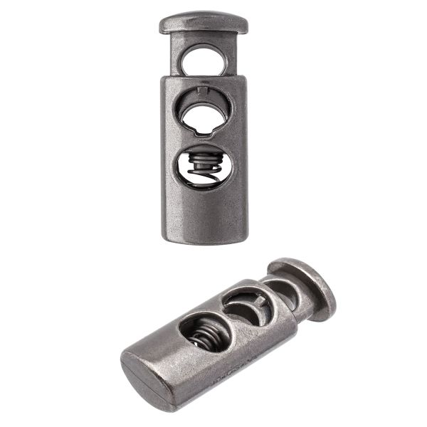 Фиксатор для шнура металл 1 отв., 22.5х8.4 мм, (in ⌀4 мм), 25 шт, матовый никель, MFR19