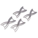 Пряжка ременная металл 8 мм, Pewter олово (чер.никель), 4 шт, MB198