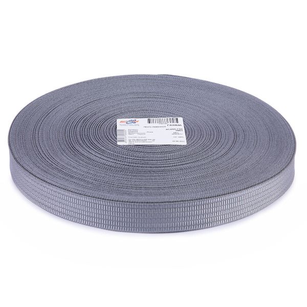 Стропа (ременная лента) 25 мм / 50 метров, [17.73 г/пог.м], 100% п/а, серый, Gamma 4с494
