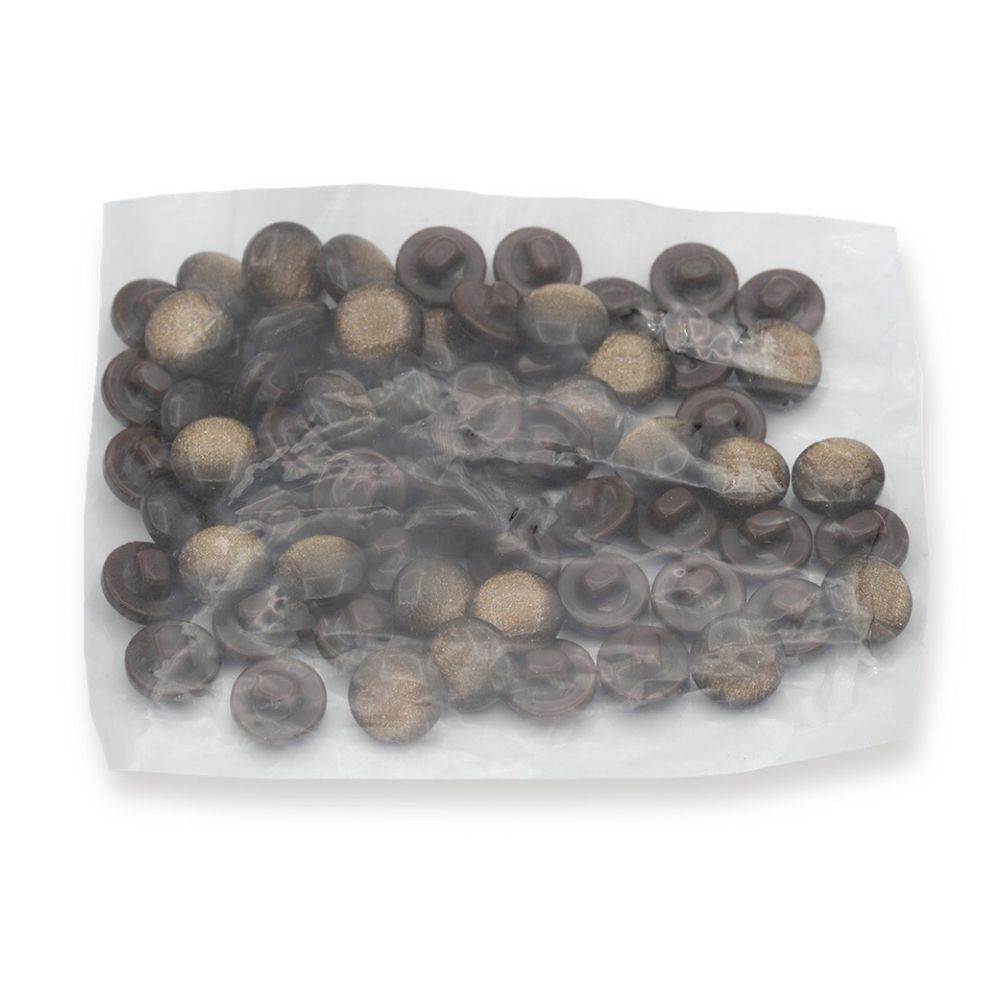 Пуговицы на ножке 18L (11мм), пластик (col.18 т.коричневый), 72 шт, CR P-45