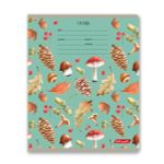 Тетрадь ученическая школьная, выборочный лак, A5+ 24 л. на скобе 65 г/м², белизна 100% 30 шт, клетка, 000715 Живой лес, Светоч 24ТЕТк-003