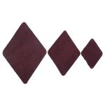 Набор заплаток пришивных из замши, ромб 4х5,6см, 6х8,4см, 8х11,2см, с перфорацией, 3 шт (31 бордовый), 59405