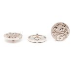 Часть кнопки Альфа (S-образная) ⌀25 мм (A-часть), 5/25 никель мет фигурный узор, 20 шт