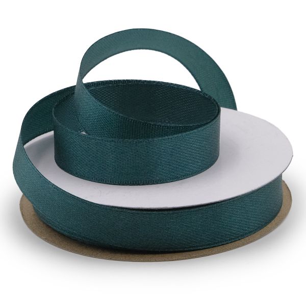 Лента атласная 1-сторонняя 12.0 мм / 22.86±1 метров, (аналог 411004), 124 темная бирюза, Globus