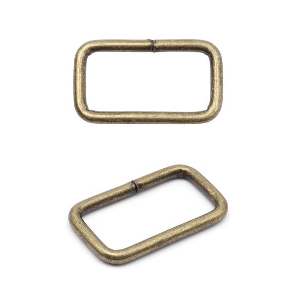 Рамка прямоугольная металл 26 мм /31х18 мм, ⌀2.5 мм/, латунь, 50 шт, 2AR042