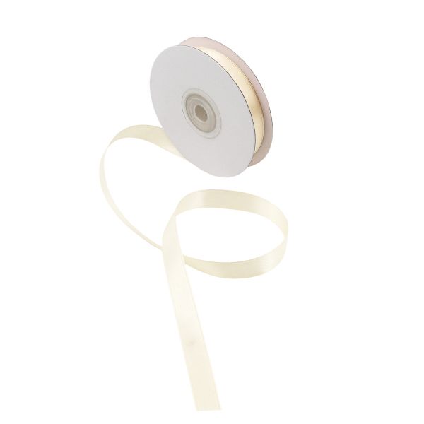 Лента атласная 2-сторонняя 12.0 мм / 22.86±1 метров, C1008 молочный, 6102-0002, Globus