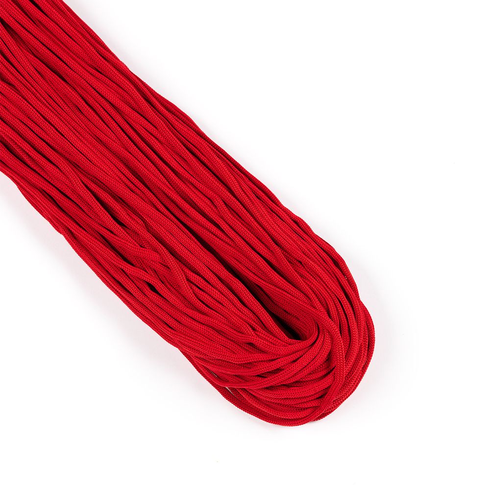 Шнур плетеный ⌀4.0 мм, 100±5 м, мелк. плетение, 097(30097) красный, Gamma Т-02 (4с2)