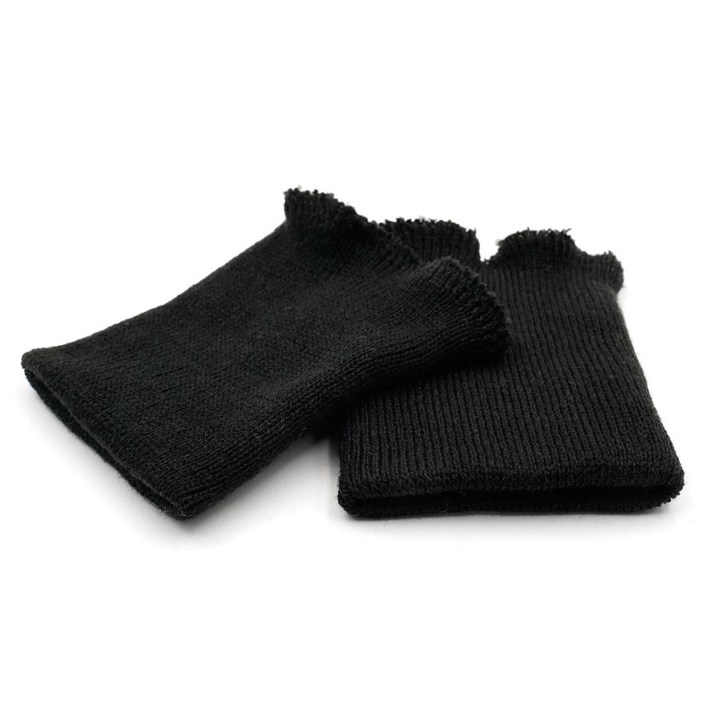 Манжеты трикотажные 8.0х9.5 см, 1 пара, средней плотности 14 кл, 1х1, в-01 черный