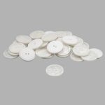 Пуговицы 2 прокола 48L (30мм), пластик (Wht-02 белый), CB_3685, 36 шт