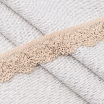 Кружево эластичное (стрейч) 25 мм / 50 метров, бежевый, К009.025