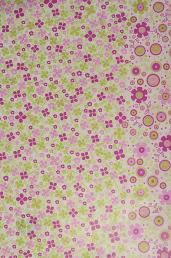 Бумага для декопатча Decopatch, 30х40 см, 571 мелкие зелено-розовые цветочки