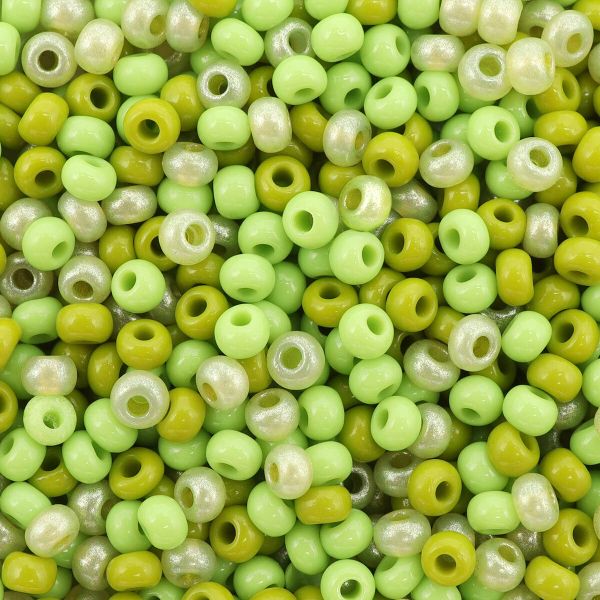 Набор бисера Preciosa 10/0 (2.3 мм), 20 г, 3 цвета, ассорти №22, салатовый