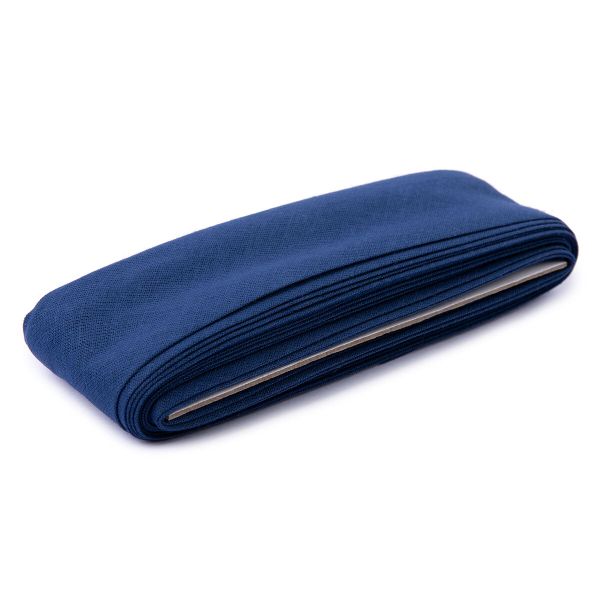 Косая бейка хлопковая 40 мм / 5 шт по 5.4 метра, №052 синий, Gamma GK-40C